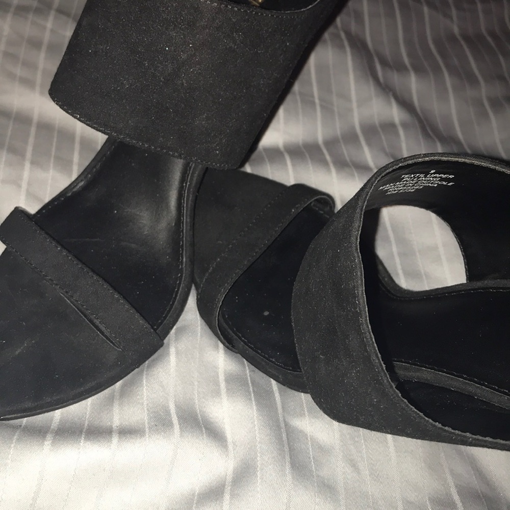 *Express* Sexy Black Suede peep toe heels!!!